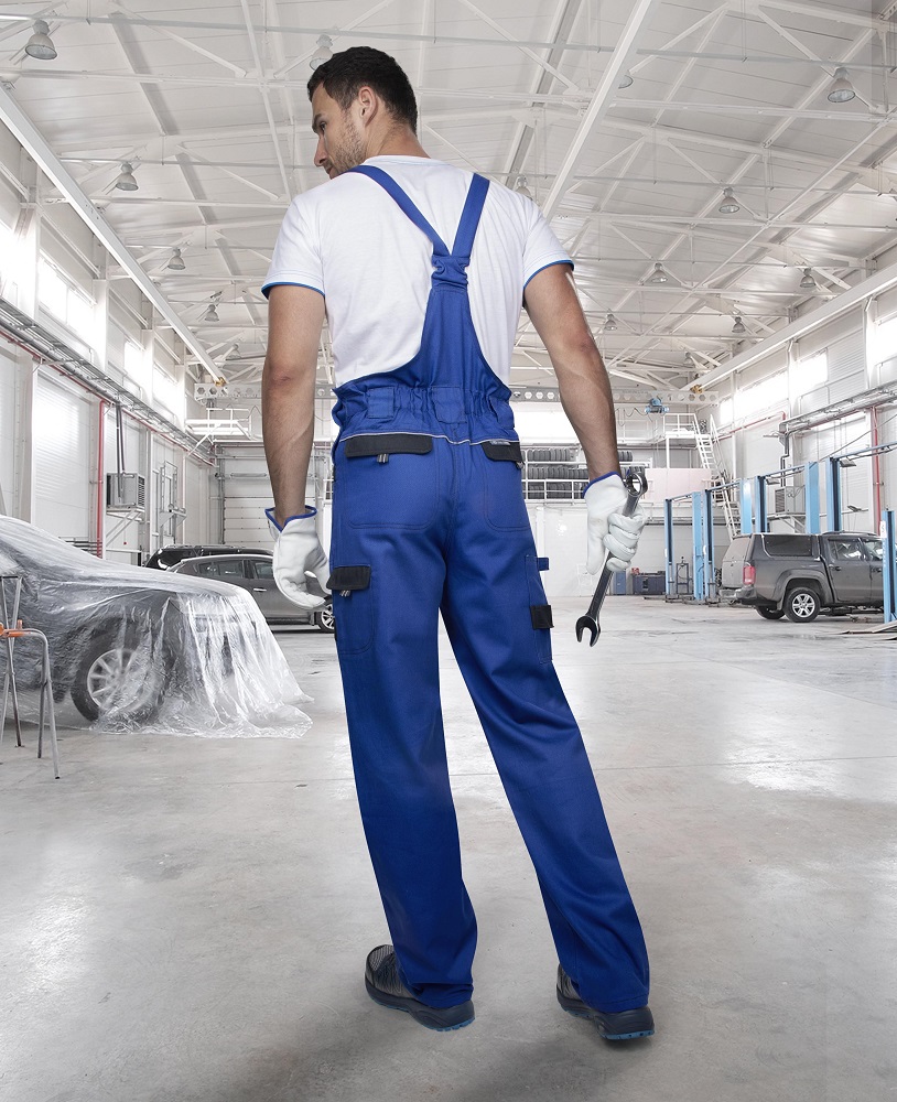 Pánské prodloužené pracovní kalhoty s laclem ARDON® COOL TREND - modrá