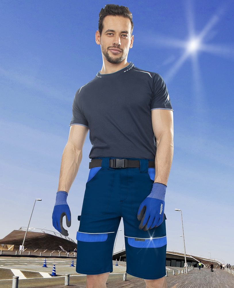 Pánské pracovní kraťasy ARDON® COOL TREND - tmavě modrá / světle modrá,