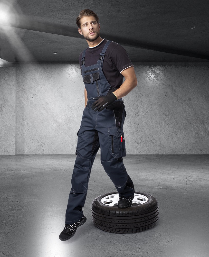 Pánské pracovní kalhoty s laclem ARDON® VISION - tmavě modrá,