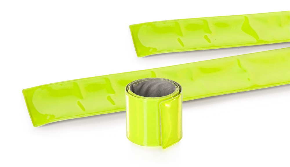 Zaklapávací reflexní pásek 4x43 cm - žlutá, uni
