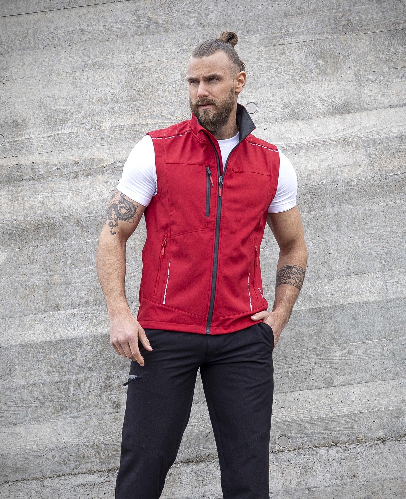 Pánská softshellová vesta ARDON® VISION - červená,