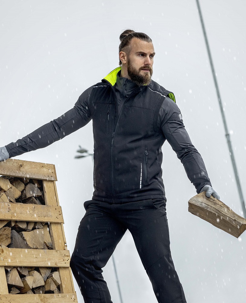 Pánská zimní pracovní vesta ARDON® VISION - černá / žlutá