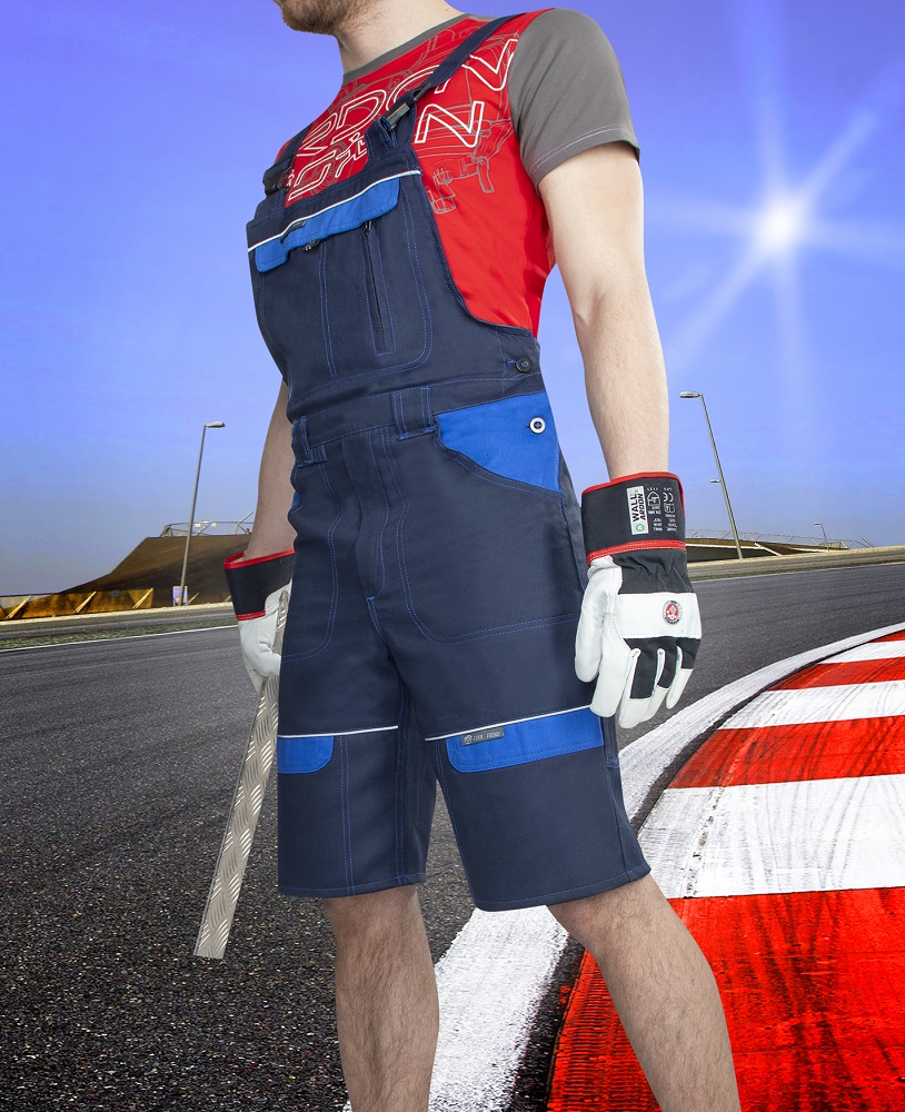 Pánské pracovní kraťasy s laclem ARDON® COOL TREND - tmavě modrá / světle modrá,