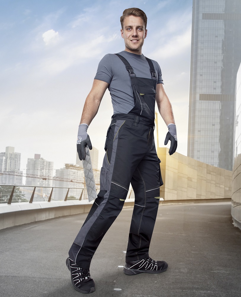 Pánské prodloužené pracovní kalhoty s laclem ARDON® URBAN - černá,