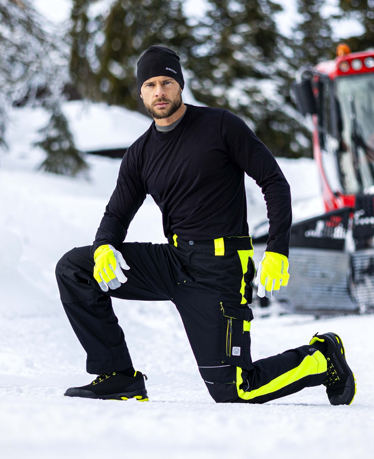 Pánské pracovní zimní kalhoty ARDON® NEON - černá