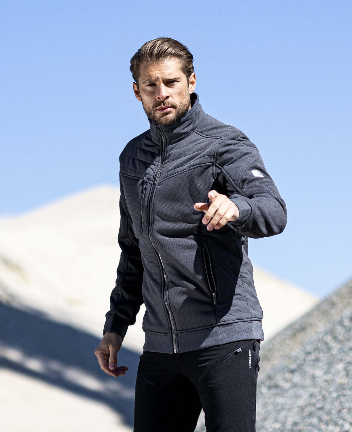 Zimní pánská bunda ARDON® HYBRID - tmavě šedá