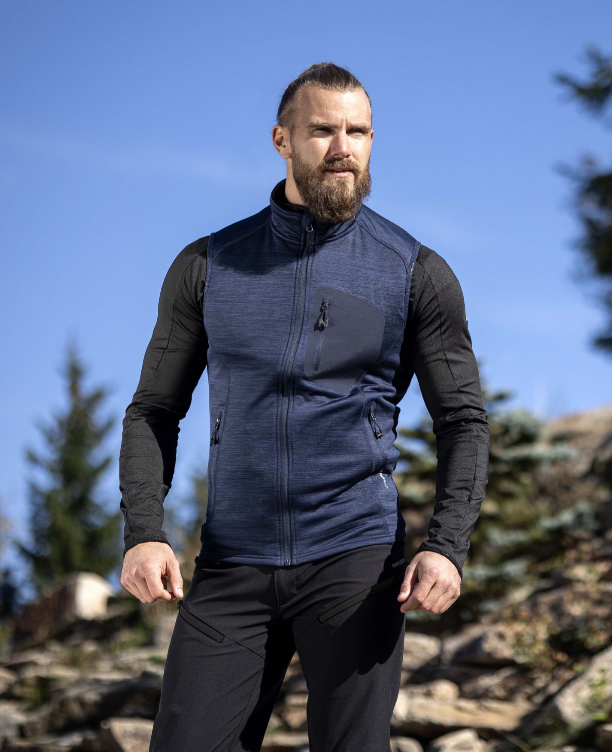 Pánská pracovní vesta ARDON® BREEFFIDRY - melange tmavě modrá