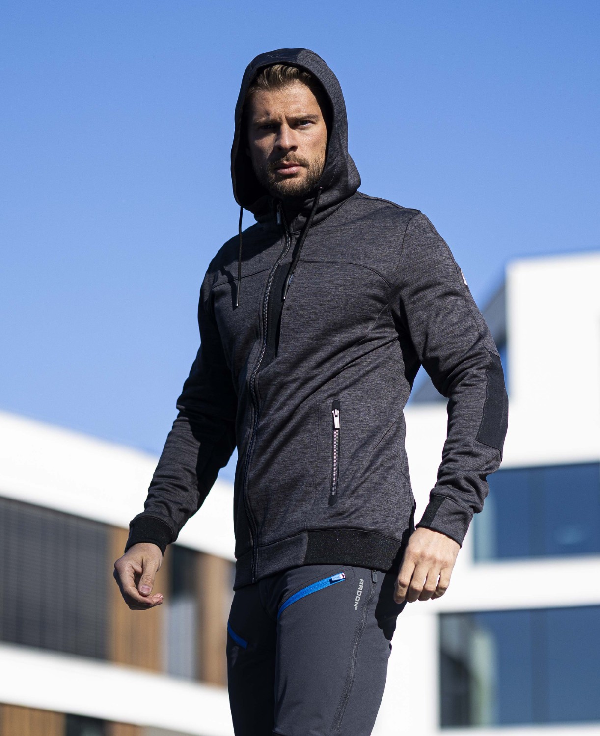 Pánská mikina ARDON® 3DBreathe - šedá / melange černá