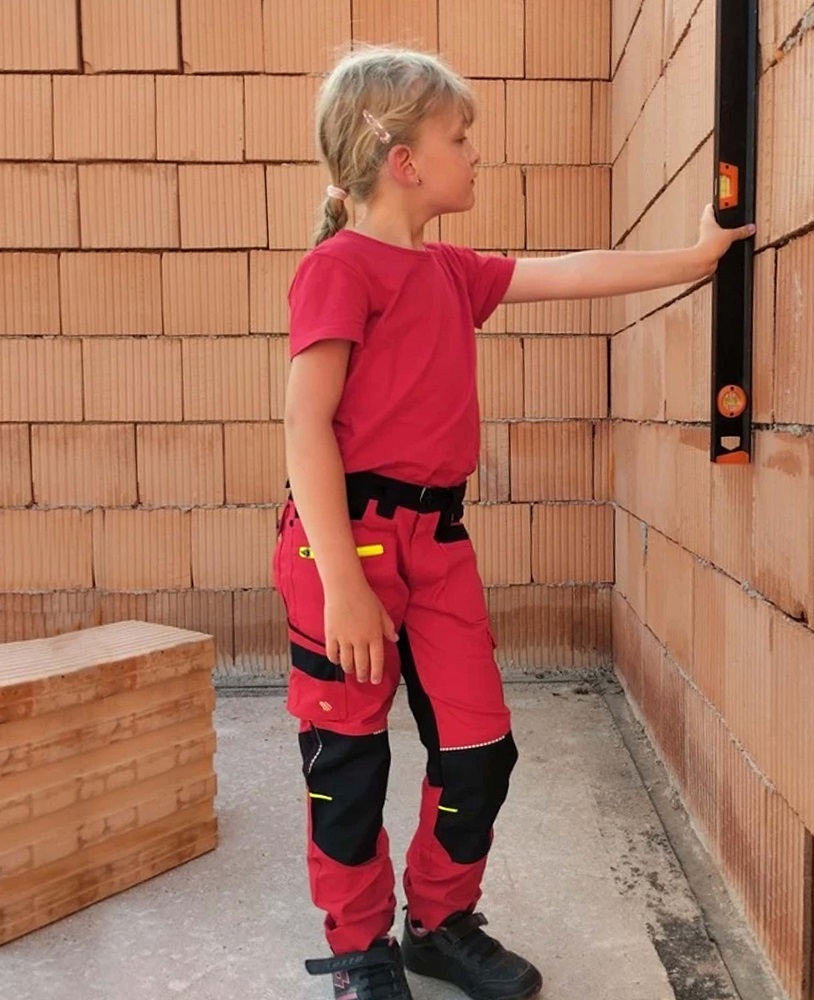 Dětské pracovní kalhoty ARDON® 4Xstretch® - červená,