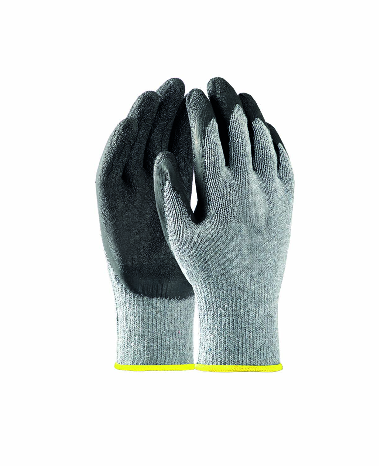 Máčené pracovní rukavice ARDON® DICK BASIC, 12 párů - šedá, 10