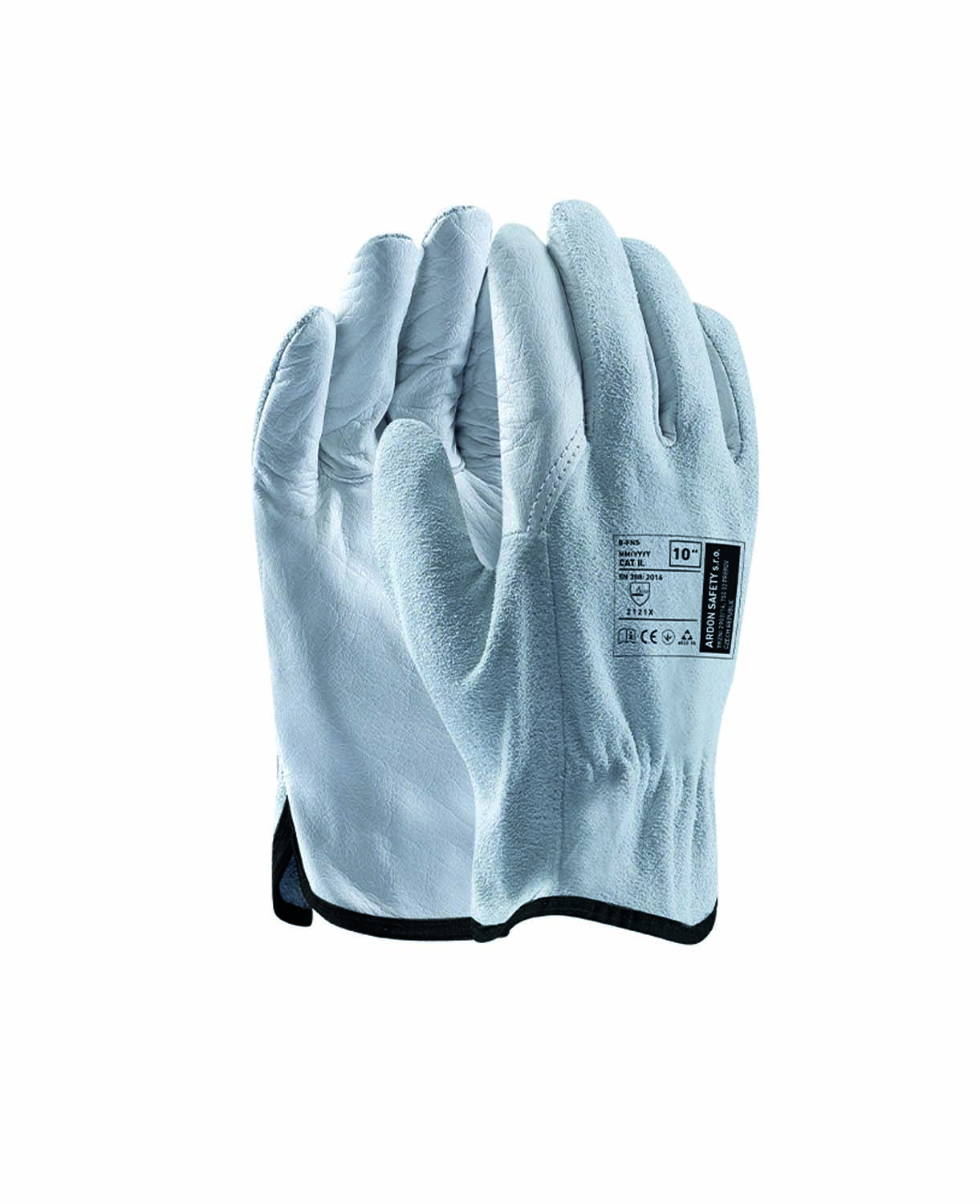 Celokožené pracovní rukavice ARDON® B-FNS - šedá,