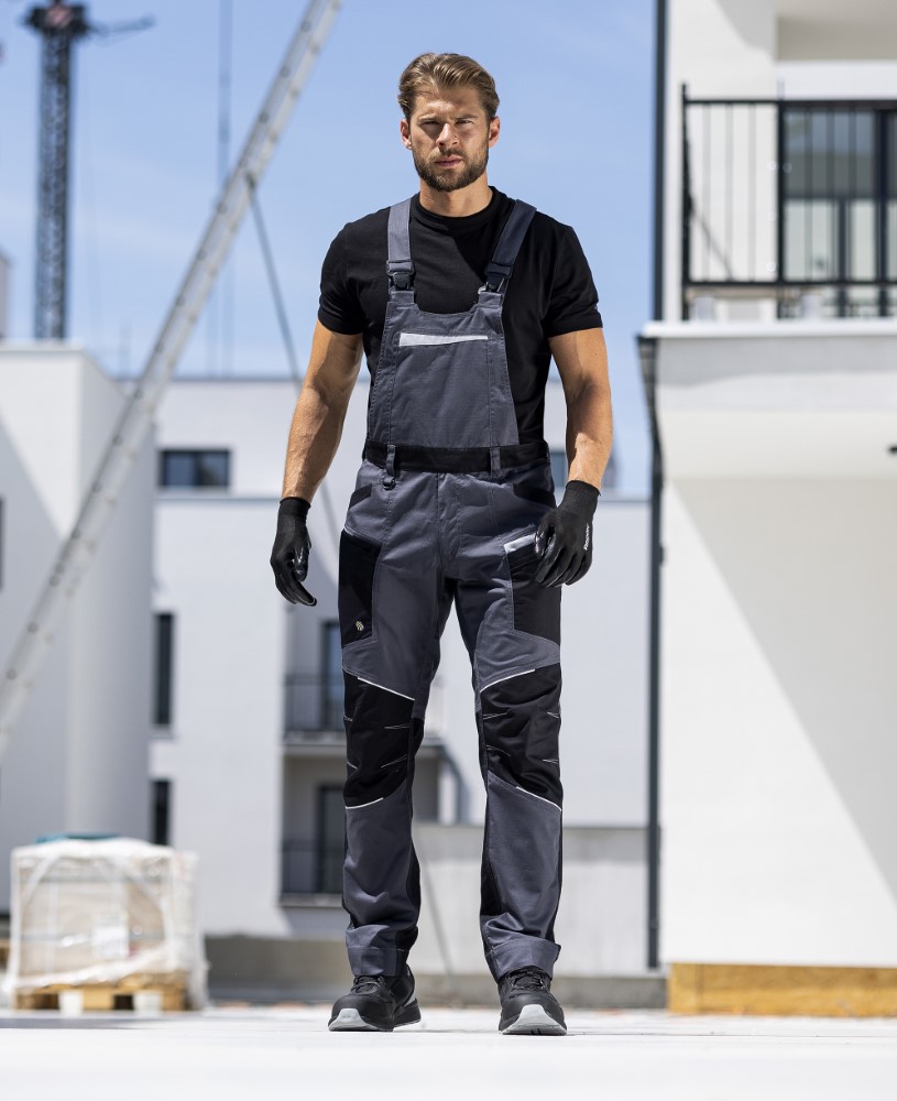 Pánské pracovní kalhoty s laclem ARDON® REFIWAN® - tmavě šedá,