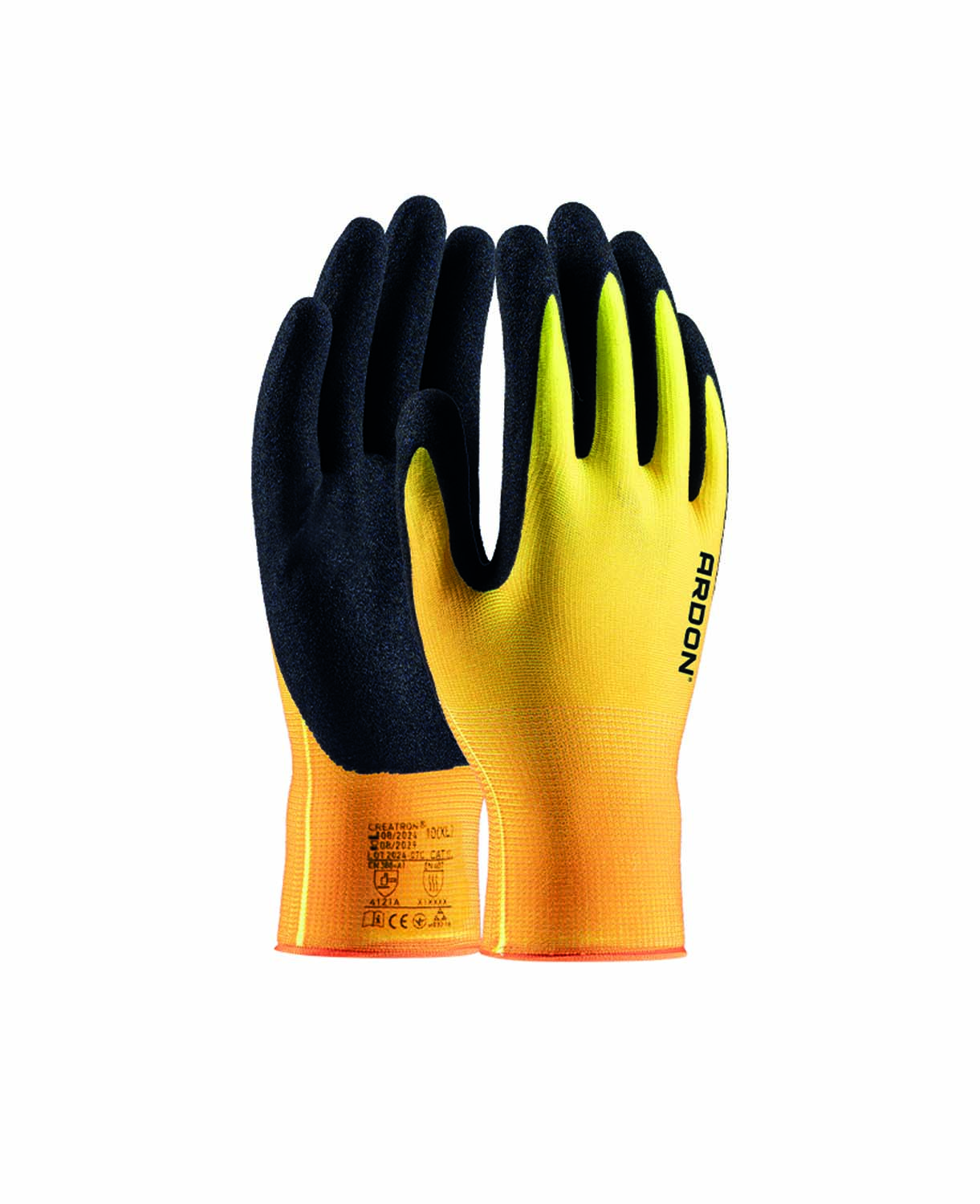 Máčené pracovní rukavice ARDON® CREATRON® - žlutá,