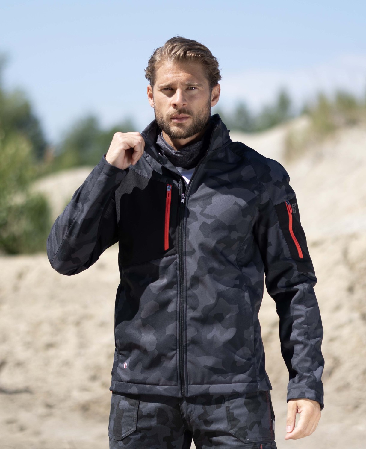 Pánská softshellová bunda ARDON® CREATRON® CAMO - černá