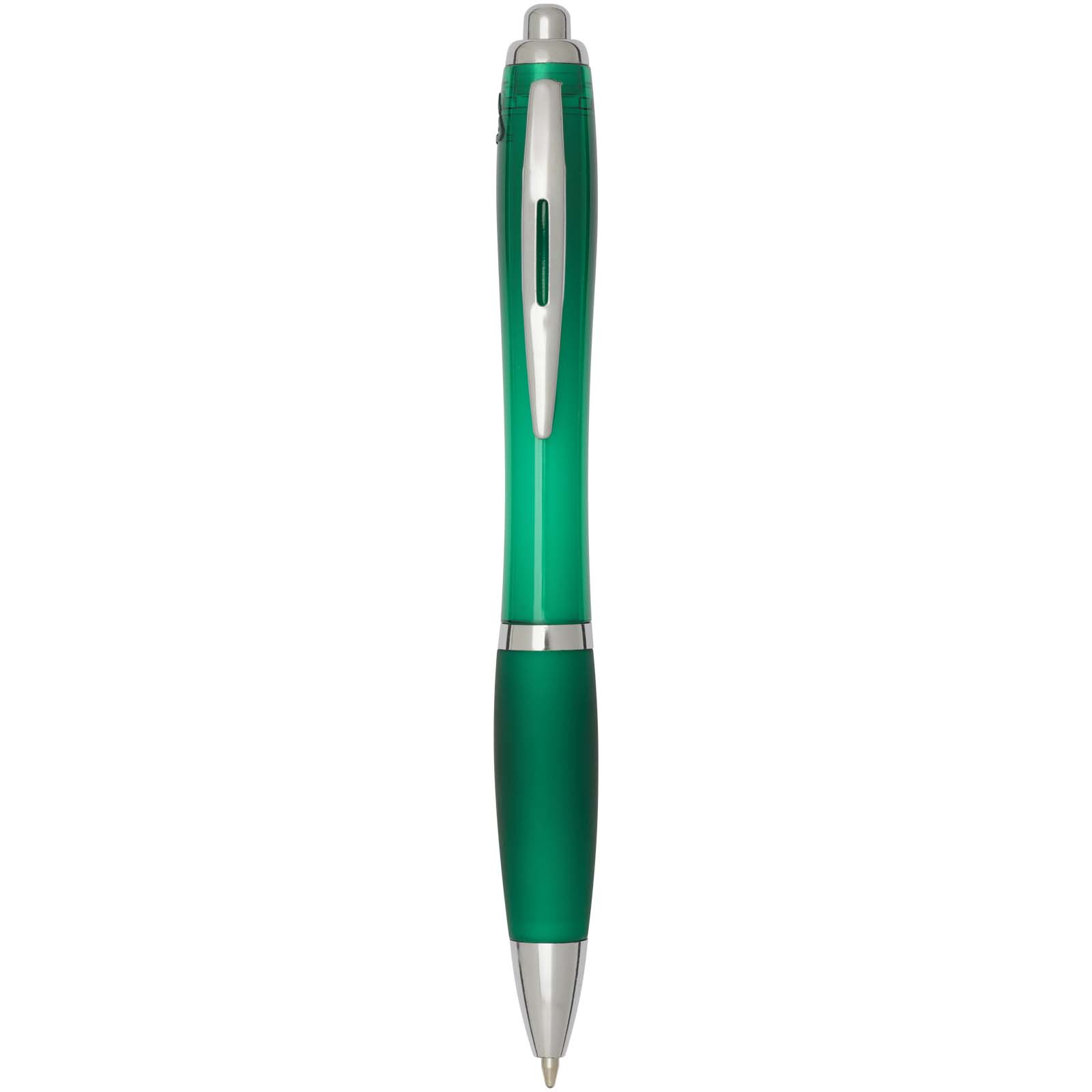 Propiska Unbranded Nash kuličkové pero z recyklovaného plastu RCS s barevným tělem i úchopem (černý inkoust) Green