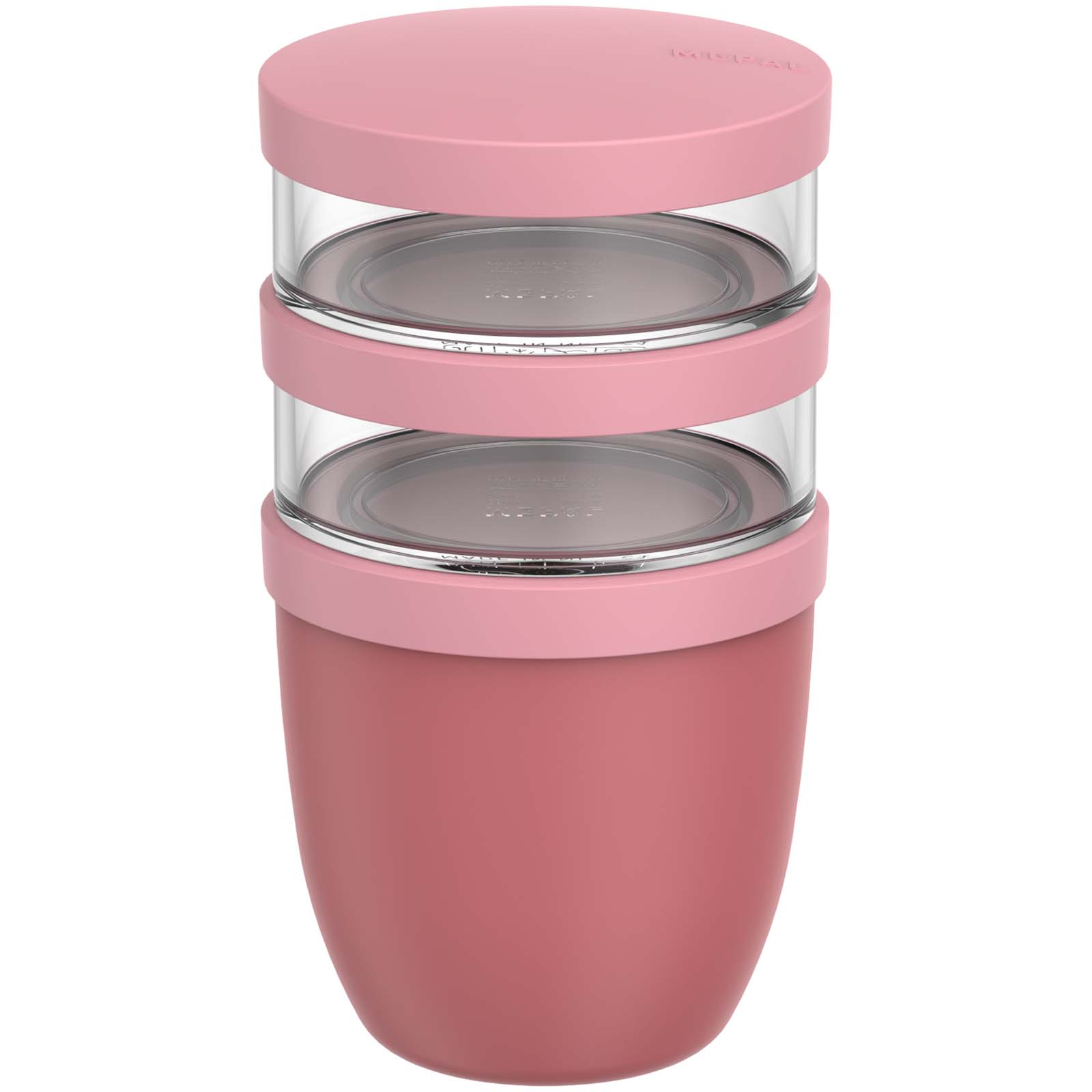 Dóza a lunchbox Mepal Mepal Ellipse 3dílný hrnec na oběd o objemu 500 ml + 2 × 200 ml Pink