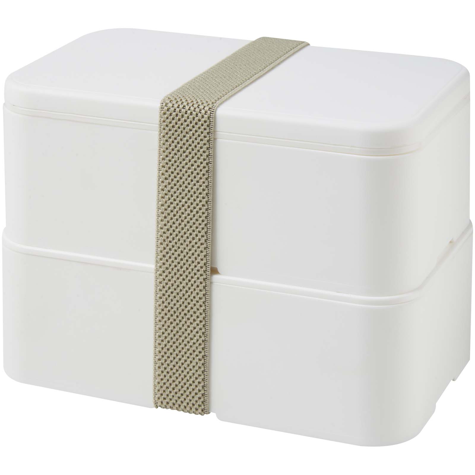 Dóza a lunchbox Unbranded MIYO POP dvoupatrová svačinová krabička o objemu 700 + 700 ml White