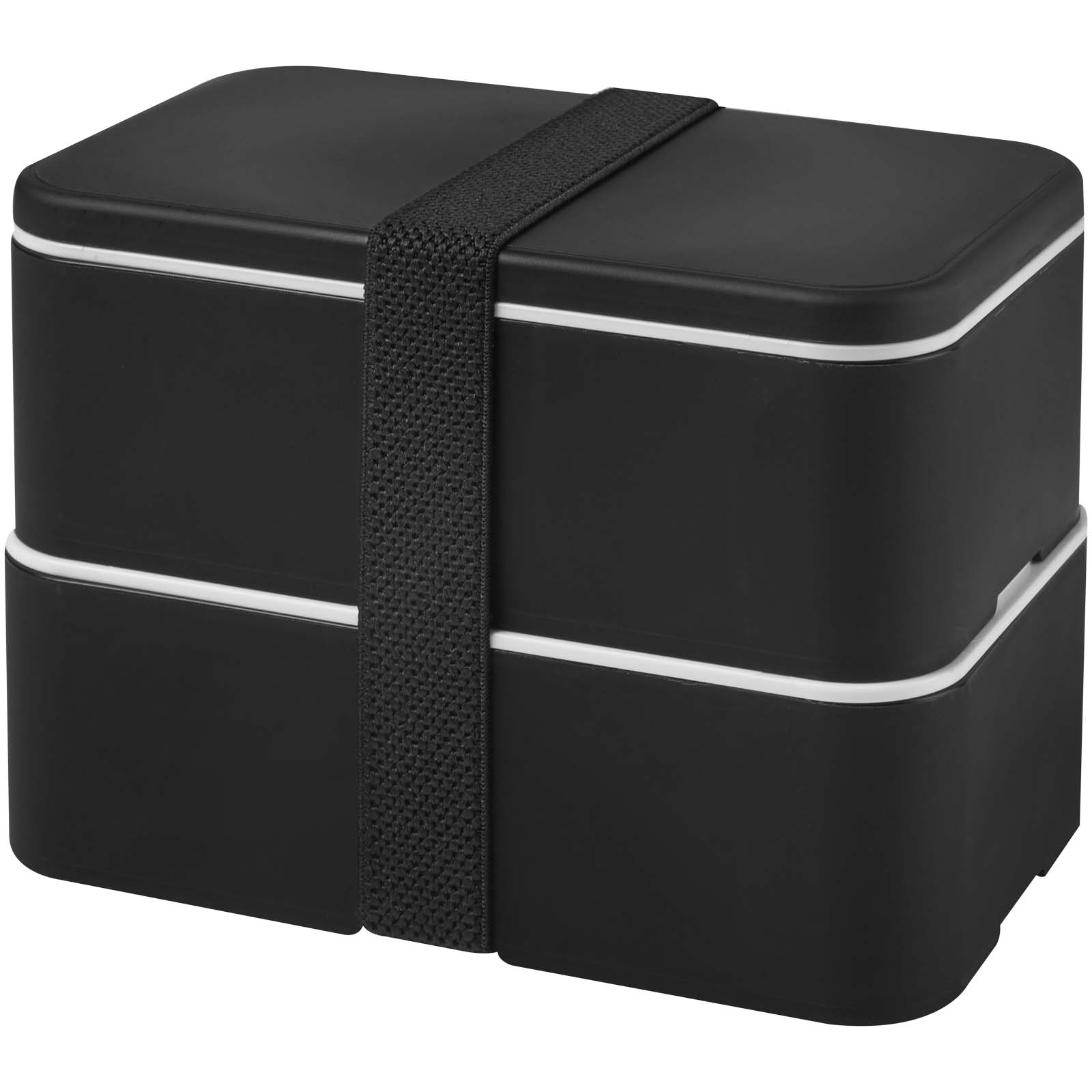 Dóza a lunchbox Unbranded MIYO POP dvoupatrová svačinová krabička o objemu 700 + 700 ml Solid black