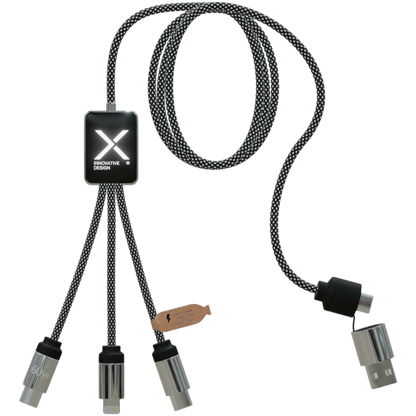 Příslušenství k PC SCX.design SCX.design C33 60 W nabíjecí kabel typu C s dvojitým podsvíceným logem  Heather black