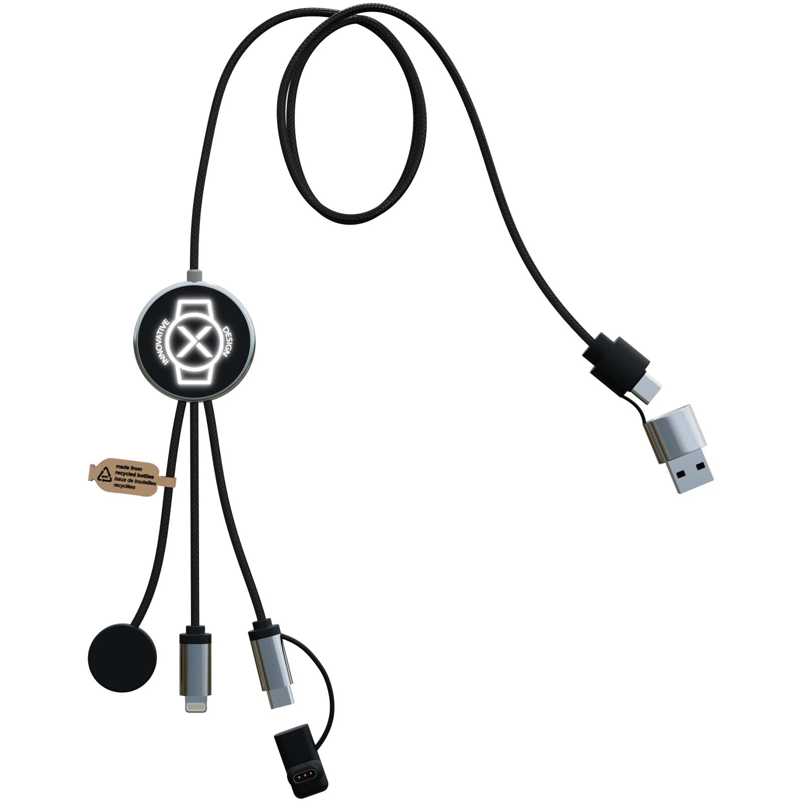 Příslušenství k PC SCX.design SCX.design C34 nabíjecí kabel pro chytré hodinky 7 v 1  Solid black