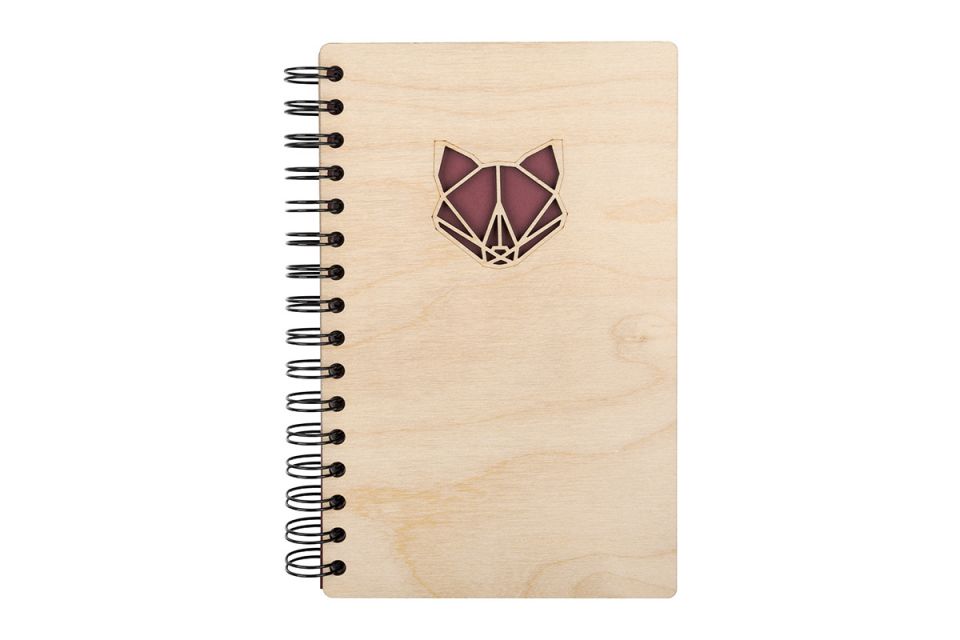 Dřevěný notes s kroužkovou vazbou, A5