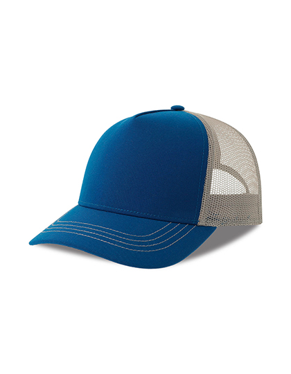 Kšiltovka Atlantis Headwear Rapper Canvas Cap Recycled, Royal, Grey