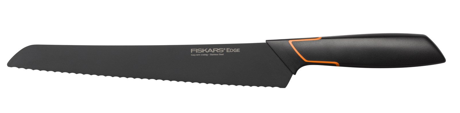 Nůž na chléb a pečivo Fiskars Edge, 23 cm - černá