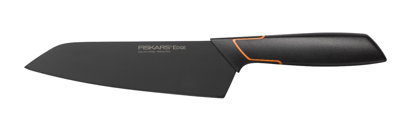 Kuchyňský nůž Santoku Fiskars Edge, 17 cm - černá