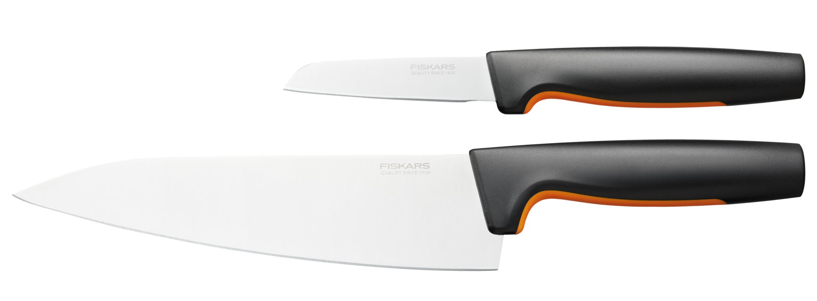 Sada kuchařských nožů Fiskars FF, 2 ks - černá