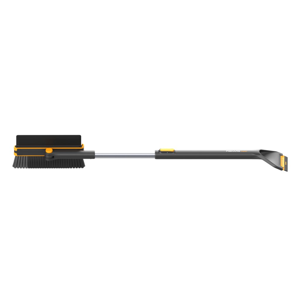 Teleskopická otočná autoškrabka se smetáčkem a stěrkou Fiskars X-series™ - černá