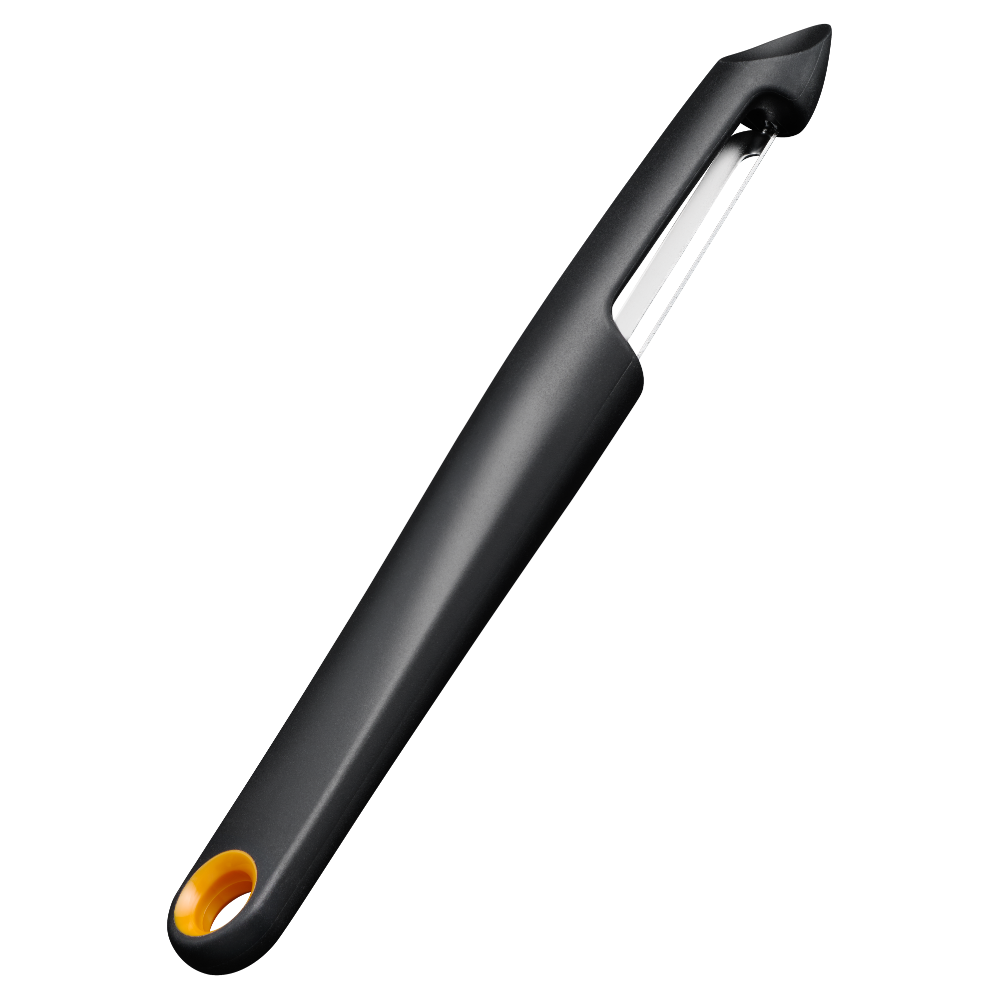 Otočná kuchyňská škrabka Fiskars - černá