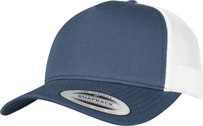 Pětipanelová kšiltovka Flexfit Retro Trucker Cap - navy/white, One Size