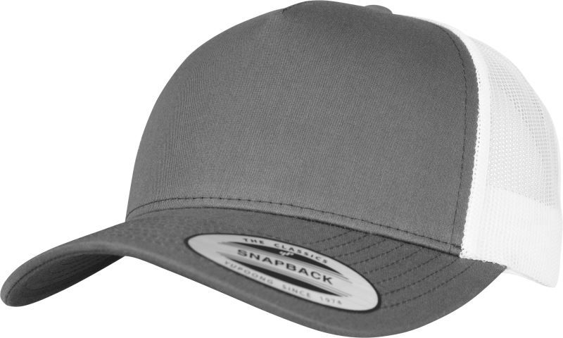 Pětipanelová kšiltovka Flexfit Retro Trucker Cap - charcoal/white, One Size