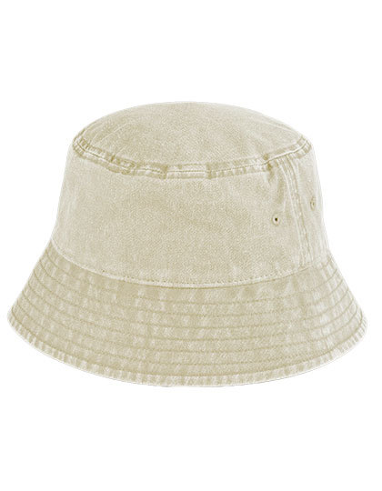 Klobouček Beechfield Vintage Bucket Hat, Vintage Stone