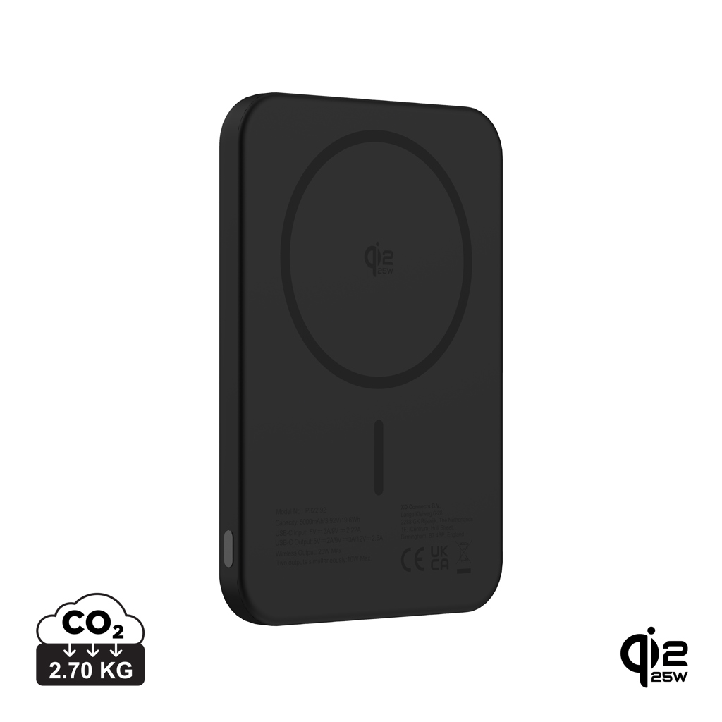 Powerbanka Qi2.2 25W Urban Vitamin Pomona 5000mAh Černá