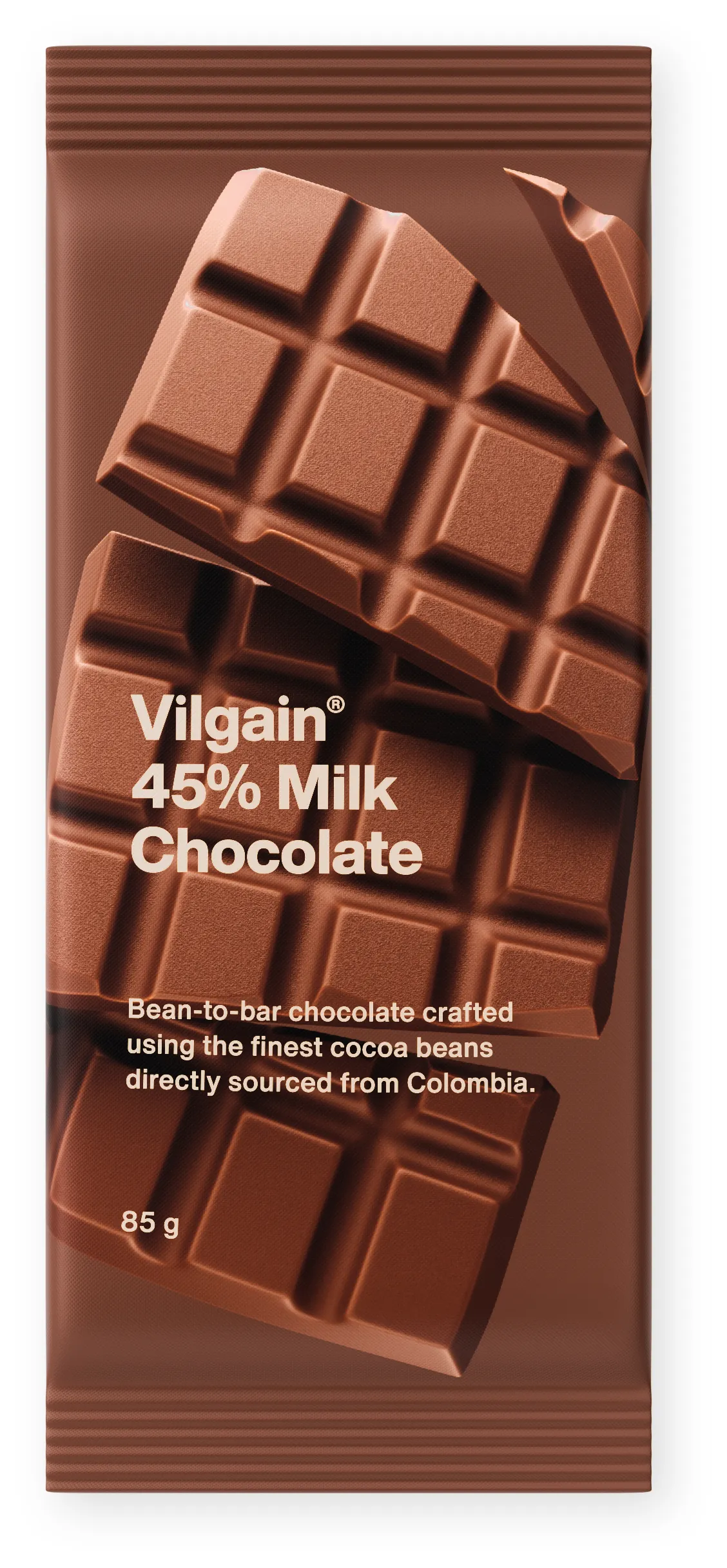 Vilgain Tabulková čokoláda 45% mléčná čokoláda 85 g