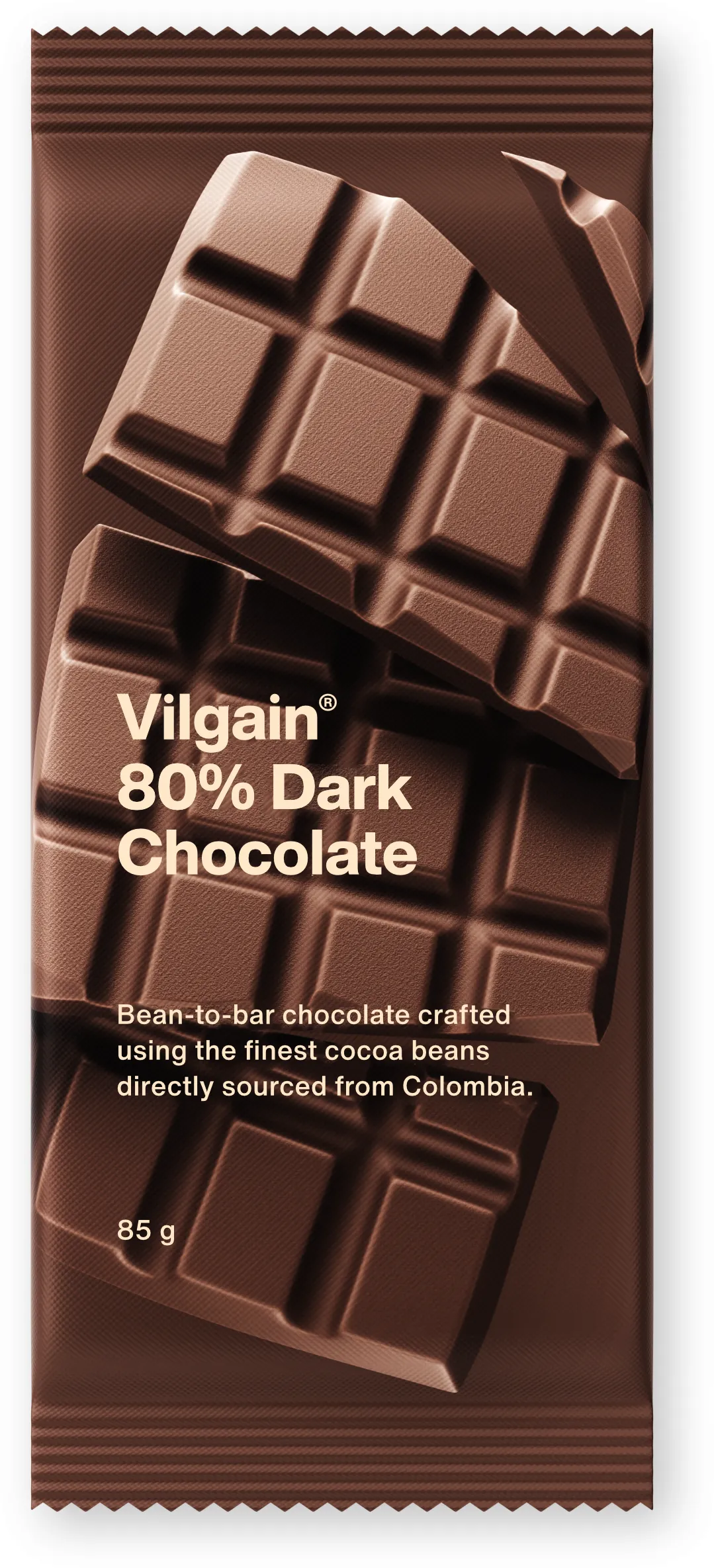 Vilgain Tabulková čokoláda 80% tmavá čokoláda 85 g