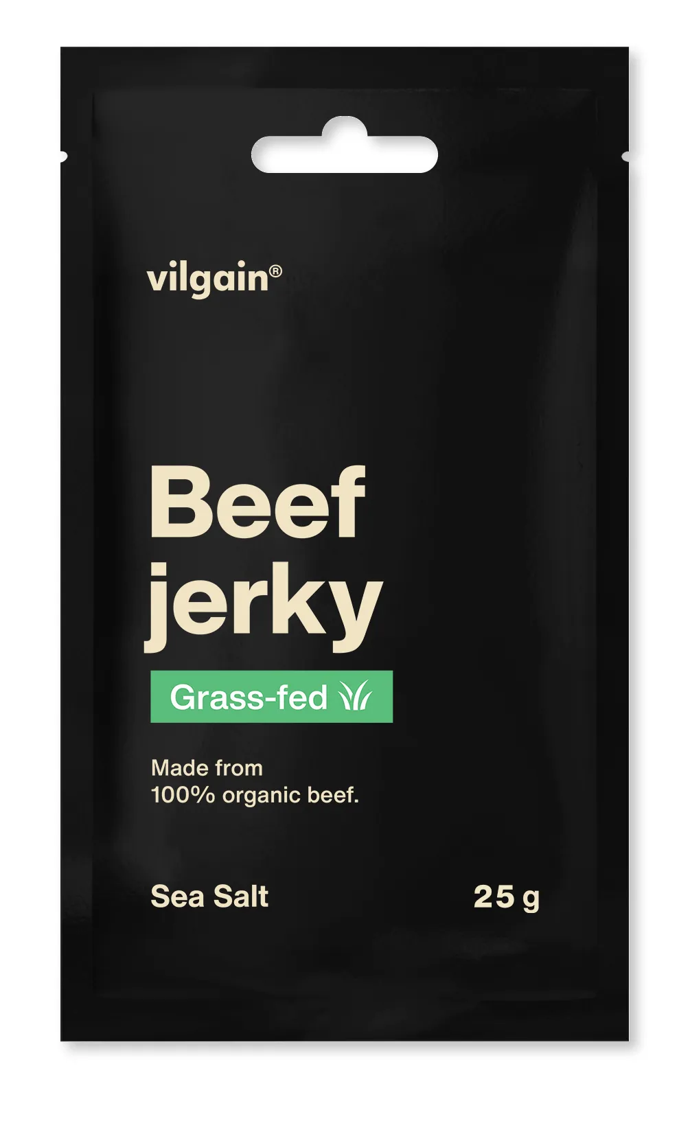 Vilgain Grass-Fed Hovězí jerky BIO mořská sůl 25 g