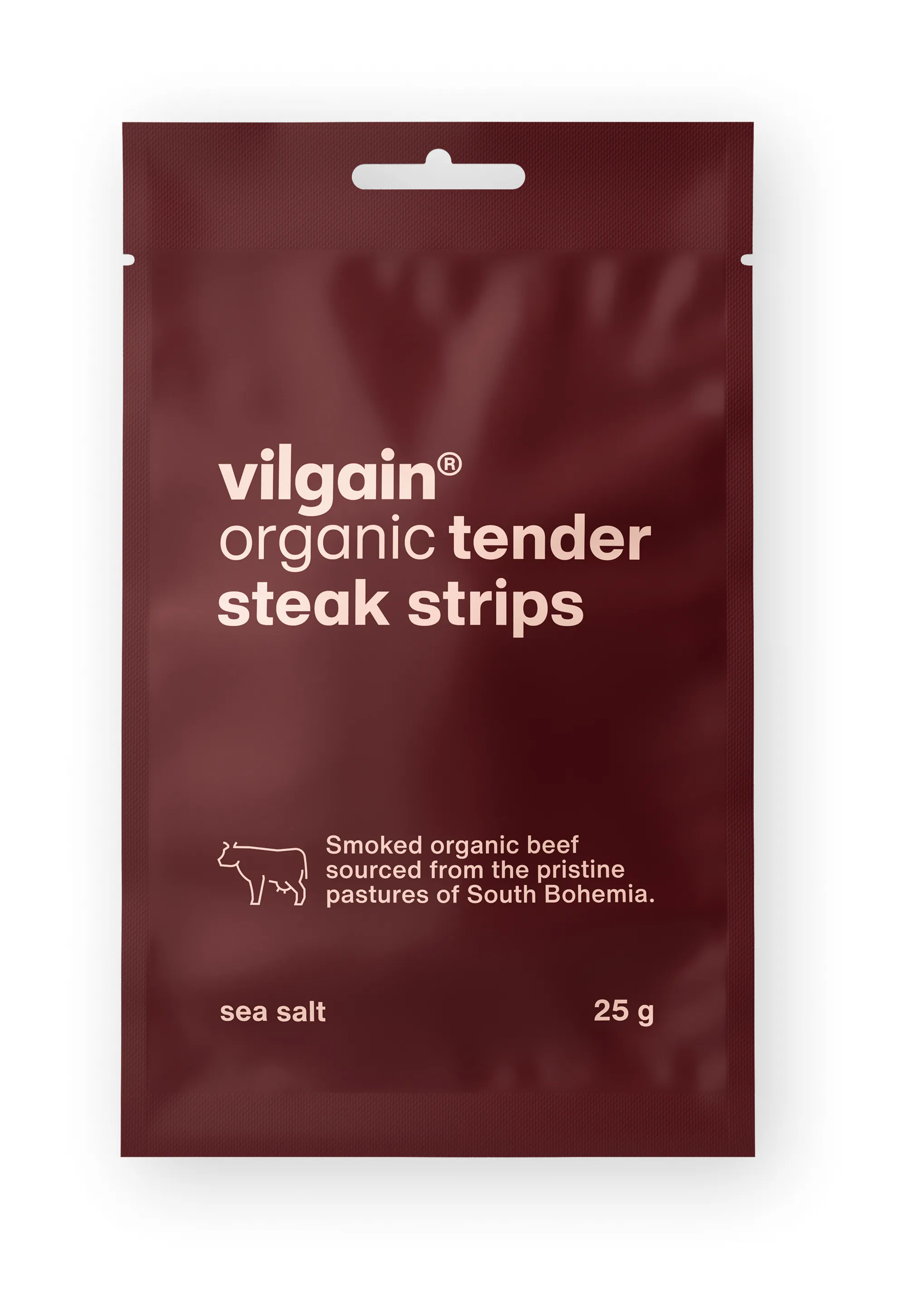 Vilgain Sušené steakové proužky BIO mořská sůl 25 g