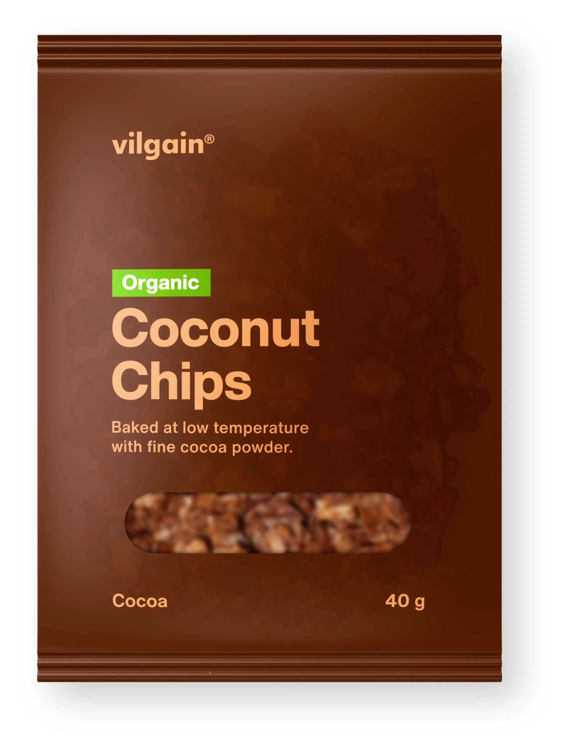 Vilgain Kokosové chipsy BIO kakao 40 g