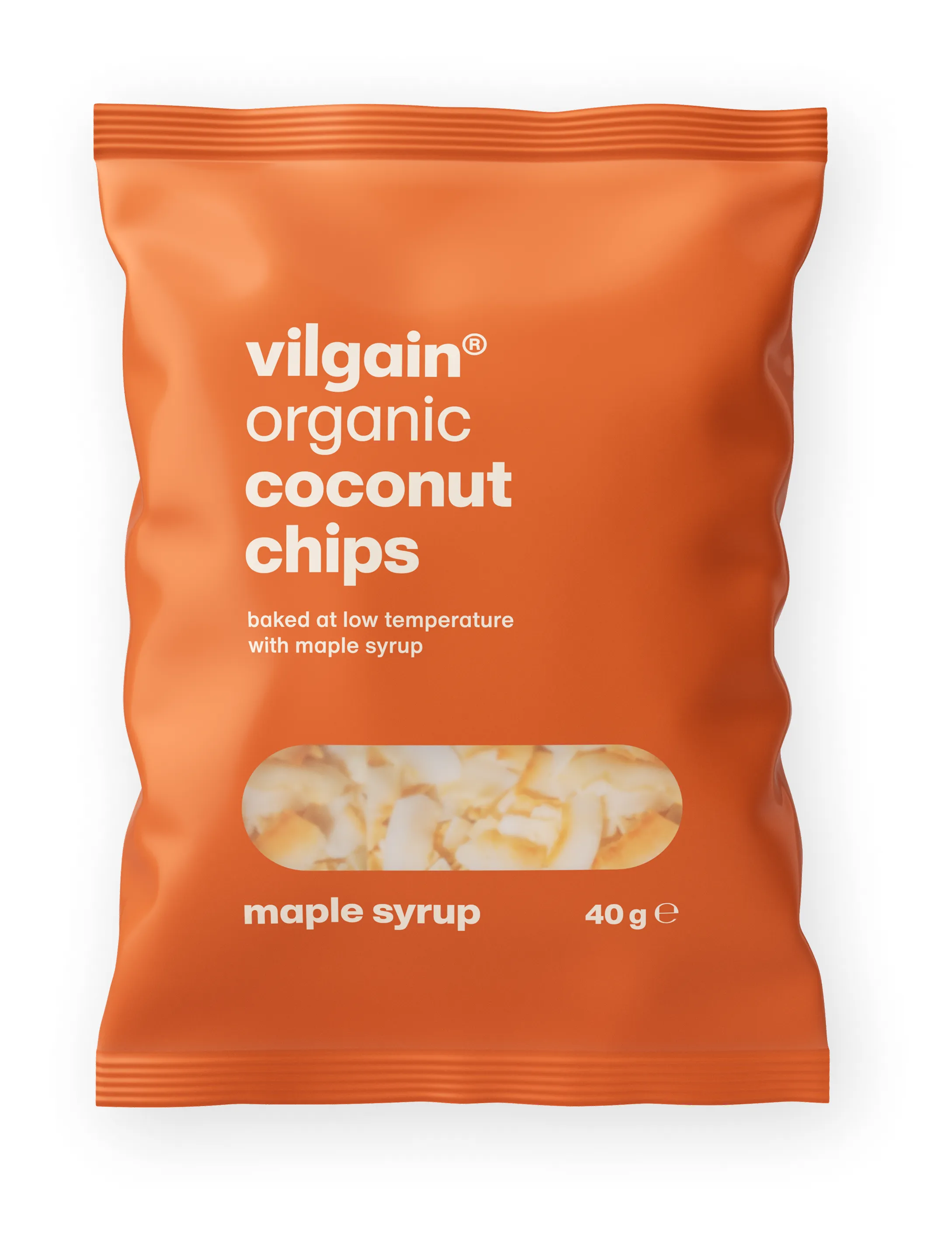 Vilgain Kokosové chipsy BIO javorový sirup 40 g