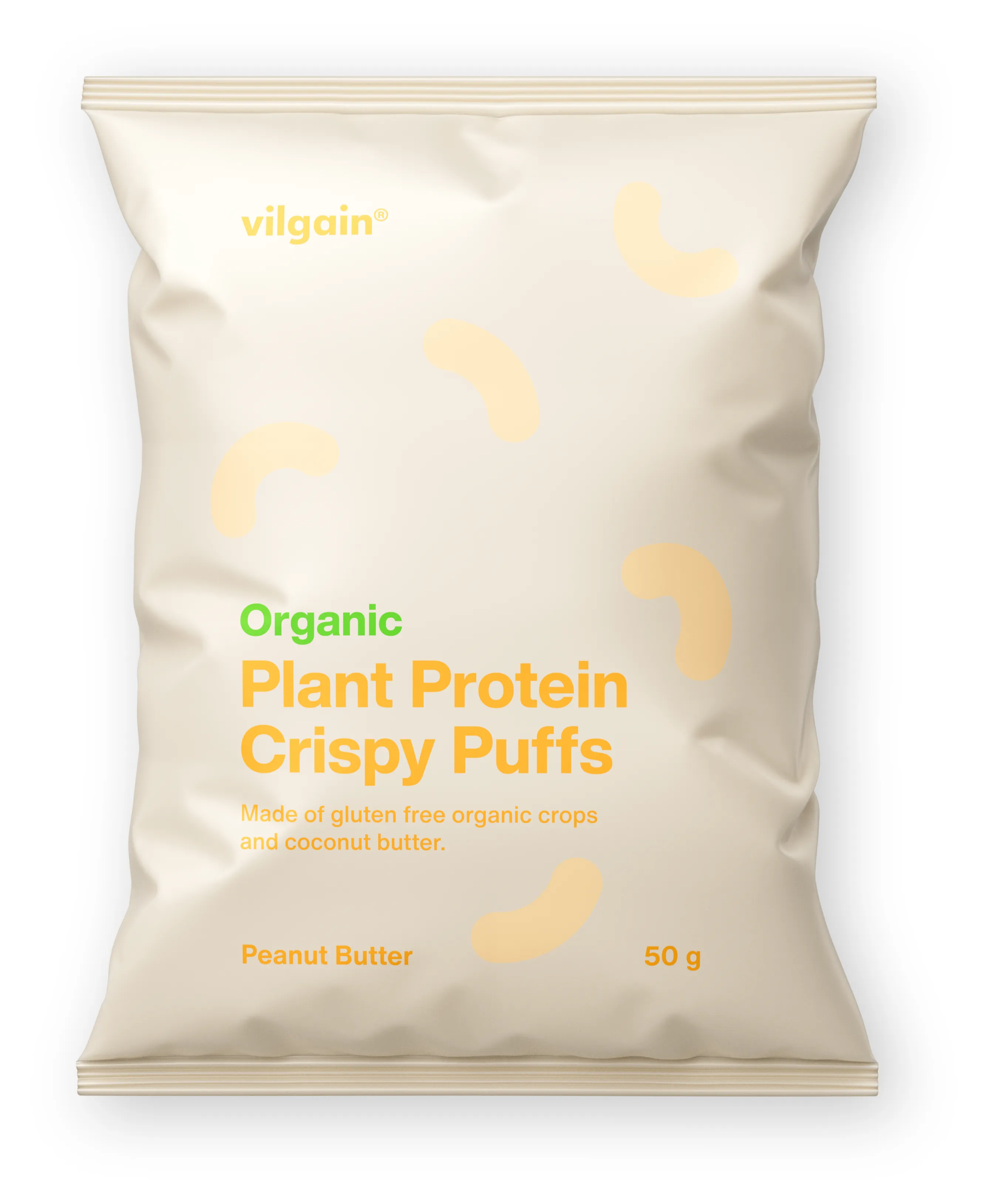 Vilgain Plant Protein Crispy Puffs BIO arašídové máslo 50 g
