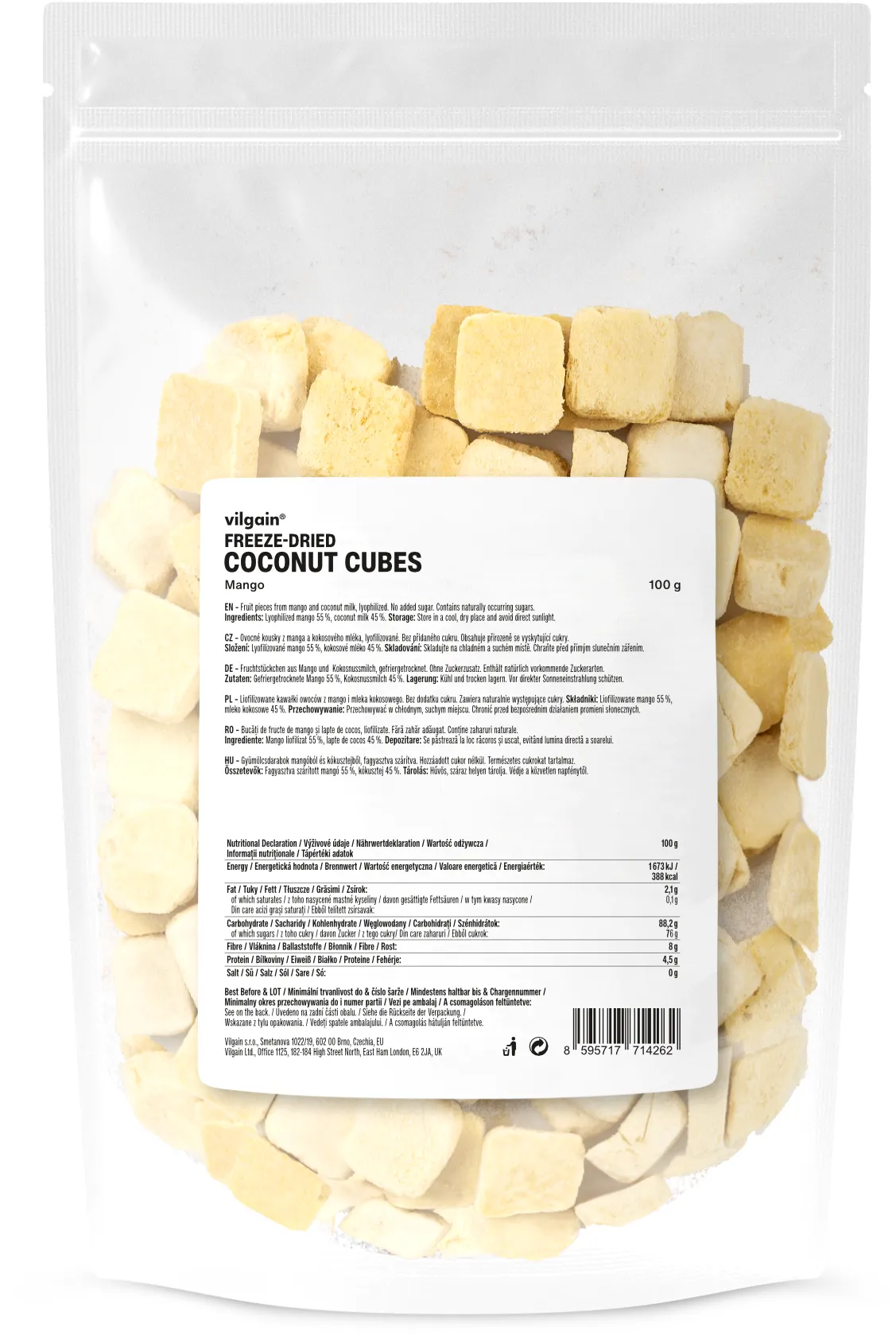 Vilgain Coconut Cubes mango 100 g