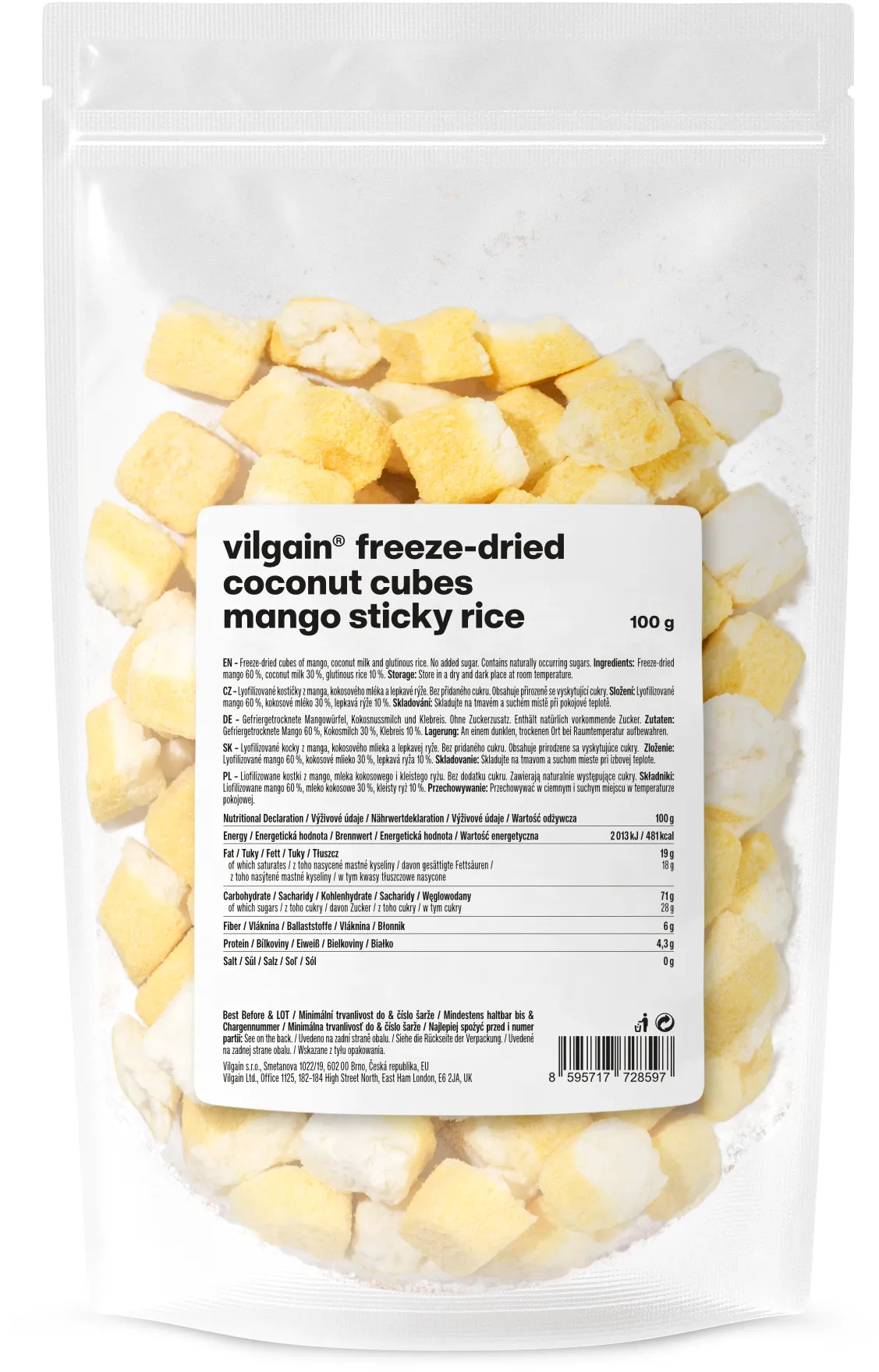 Vilgain Coconut Cubes mango s lepkavou rýží 100 g