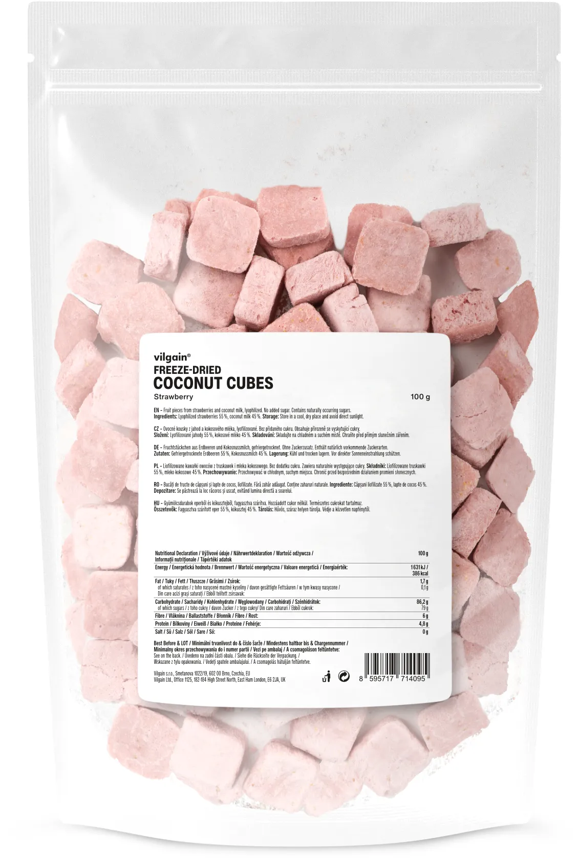 Vilgain Coconut Cubes jahoda 100 g
