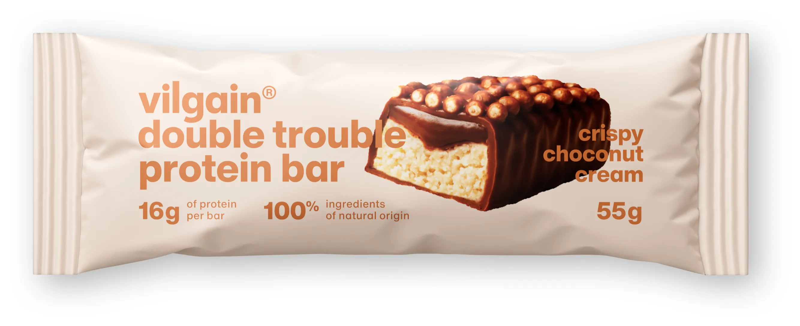 Vilgain Double Trouble Protein Bar Choco bueno s křupinkami 55 g