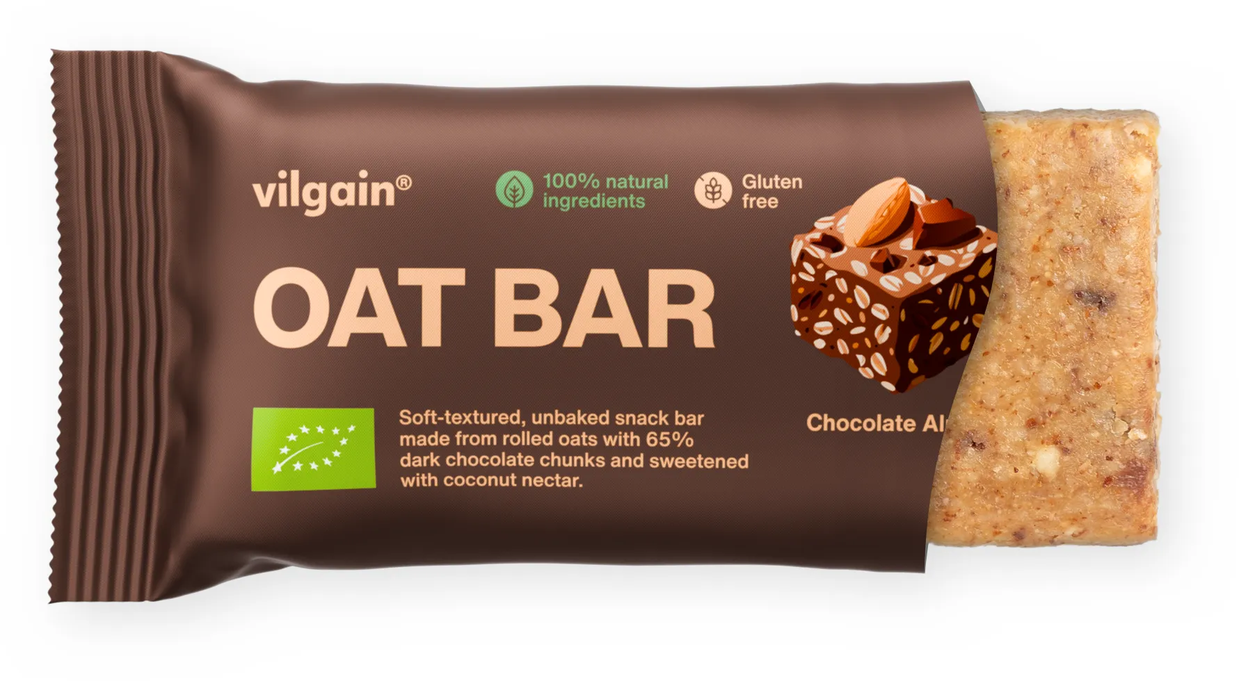 Vilgain Oat Bar BIO mandle a čokoláda 50 g