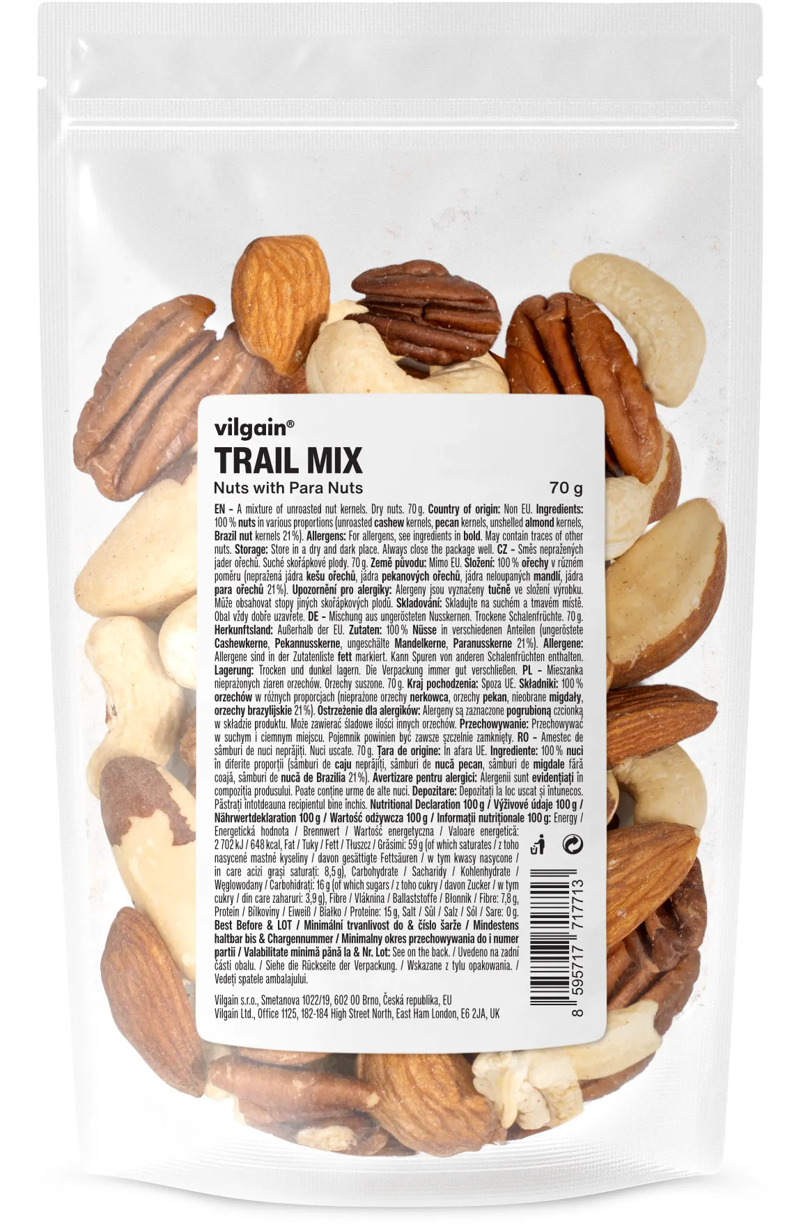 Vilgain Trail Mix para ořech 70 g