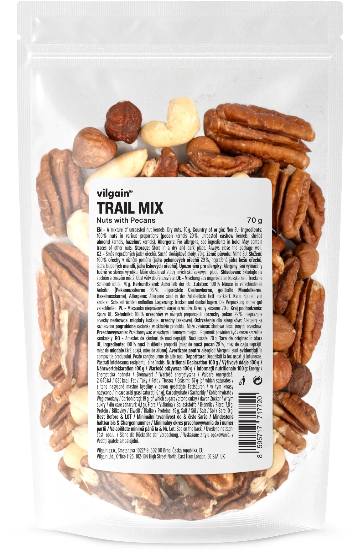 Vilgain Trail Mix pekanový ořech 70 g