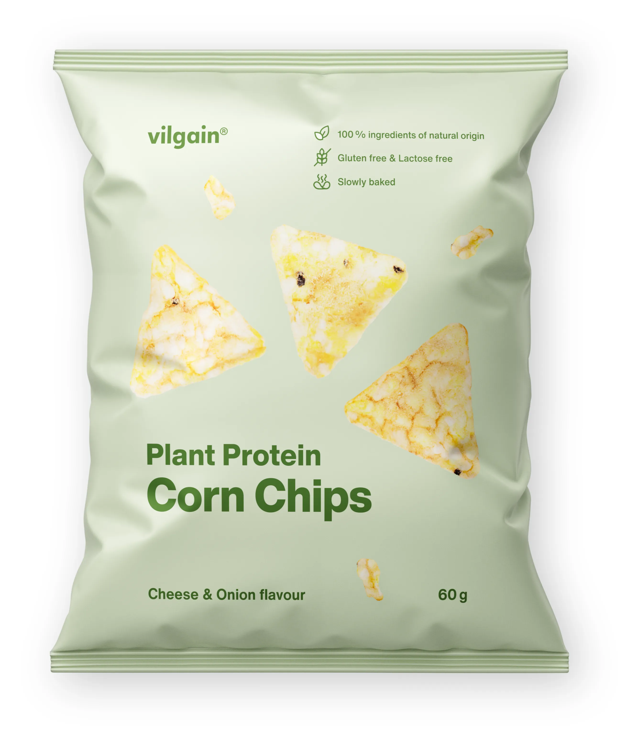 Vilgain Kukuřičné proteinové chipsy BIO Cibule se sýrem 60 g